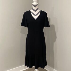 Elegant Black V-Neck Dress